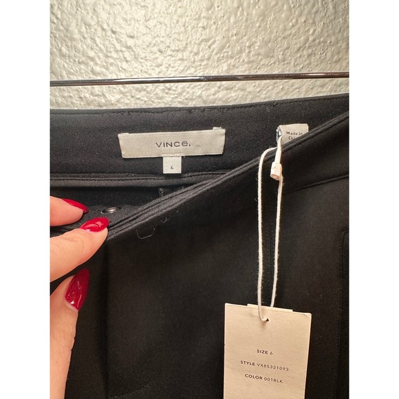 Vince Black Stretch Zip Pocket Skinny Pants Size 6 Style VX85321093 - Picture 3 of 7